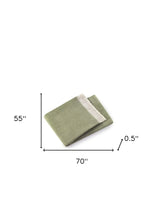 Soft Olive Green Links Pattern Throw Blanket - Homeroots - Flyclothing LLC