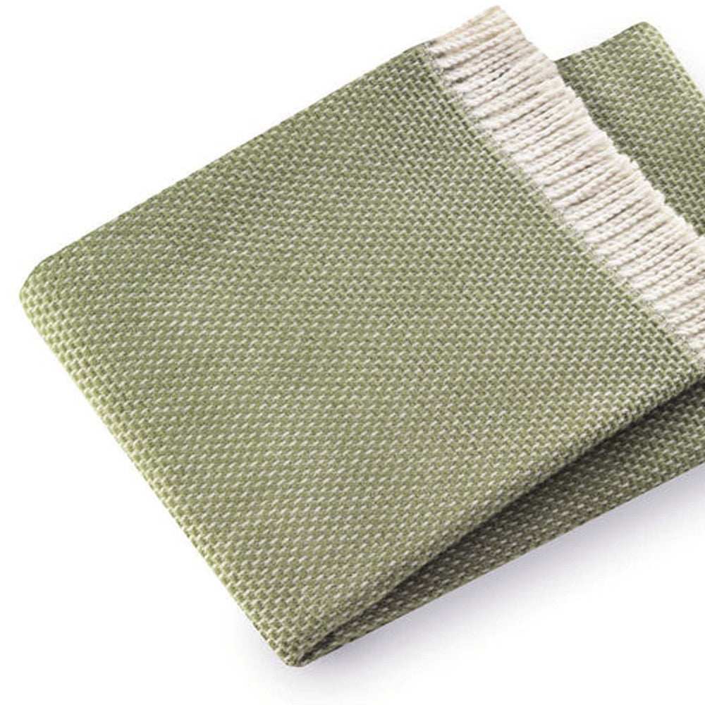 Soft Olive Green Links Pattern Throw Blanket - Homeroots - Flyclothing LLC