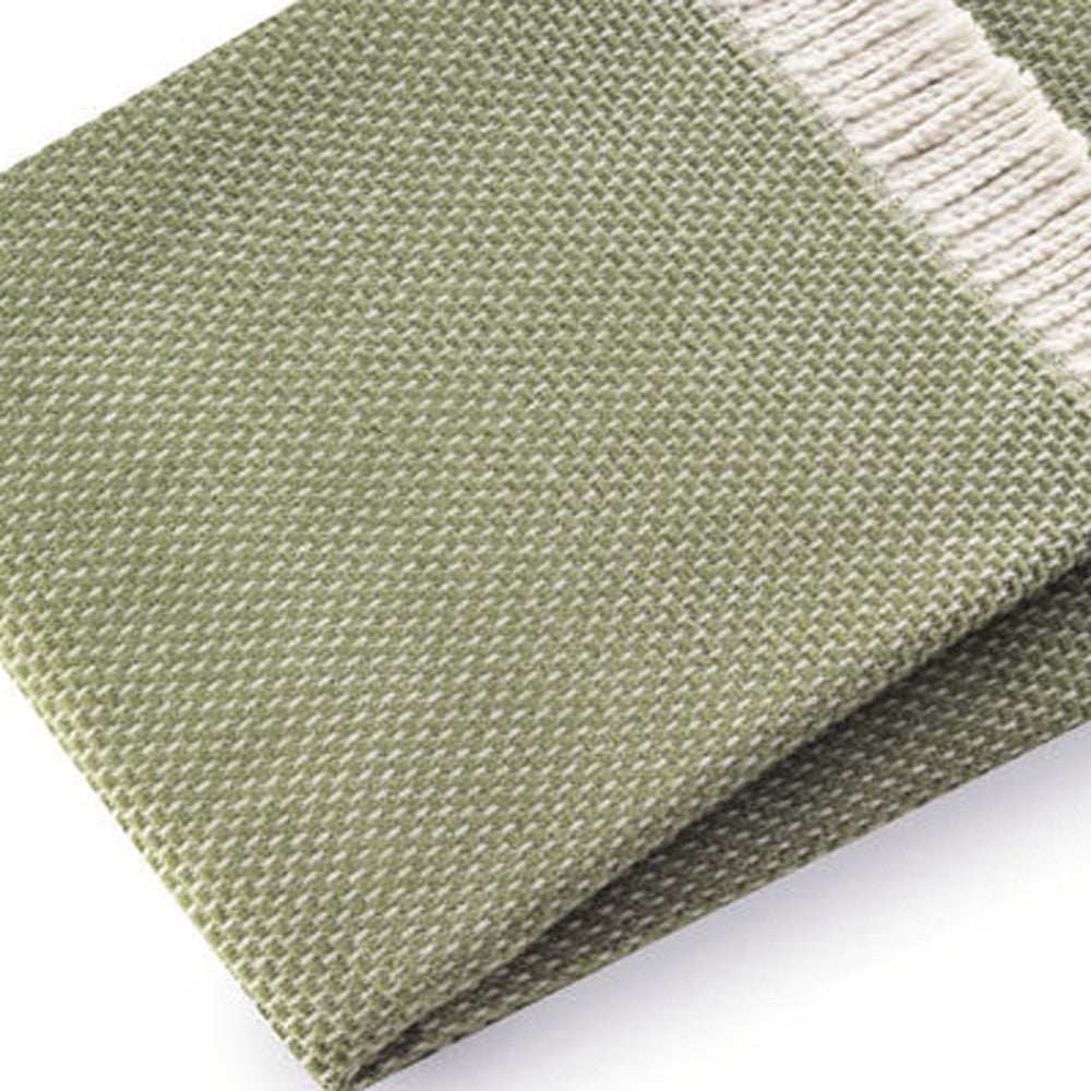 Soft Olive Green Links Pattern Throw Blanket - Homeroots - Flyclothing LLC