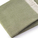 Soft Olive Green Links Pattern Throw Blanket - Homeroots - Flyclothing LLC