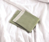 Soft Olive Green Links Pattern Throw Blanket - Homeroots - Flyclothing LLC