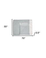 Soft Sage Links Pattern Throw Blanket - Homeroots - Flyclothing LLC