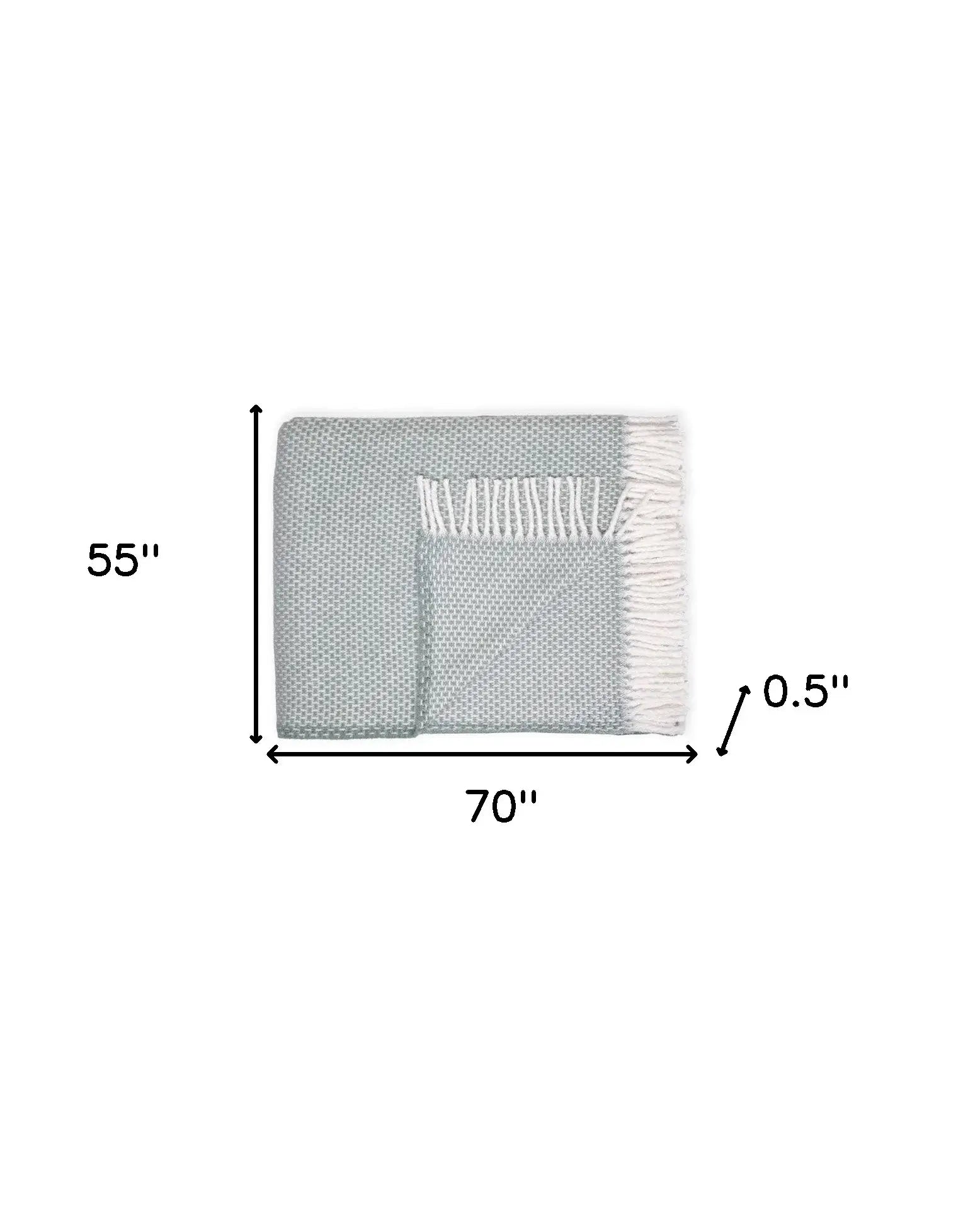 Soft Sage Links Pattern Throw Blanket - Homeroots - Flyclothing LLC