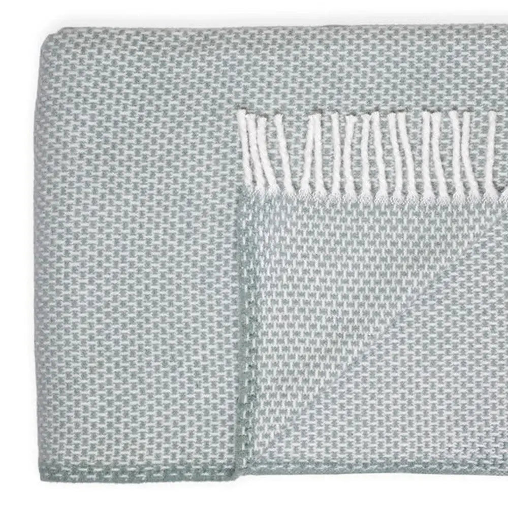 Soft Sage Links Pattern Throw Blanket - Homeroots - Flyclothing LLC