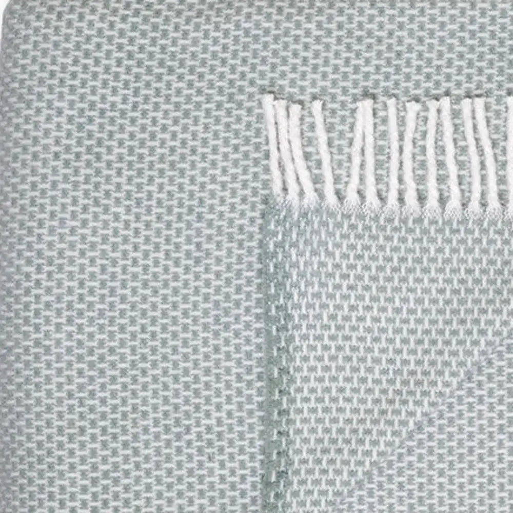 Soft Sage Links Pattern Throw Blanket - Homeroots - Flyclothing LLC