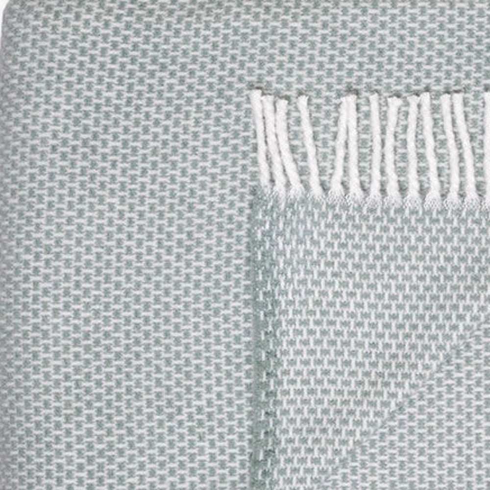 Soft Sage Links Pattern Throw Blanket - Homeroots - Flyclothing LLC