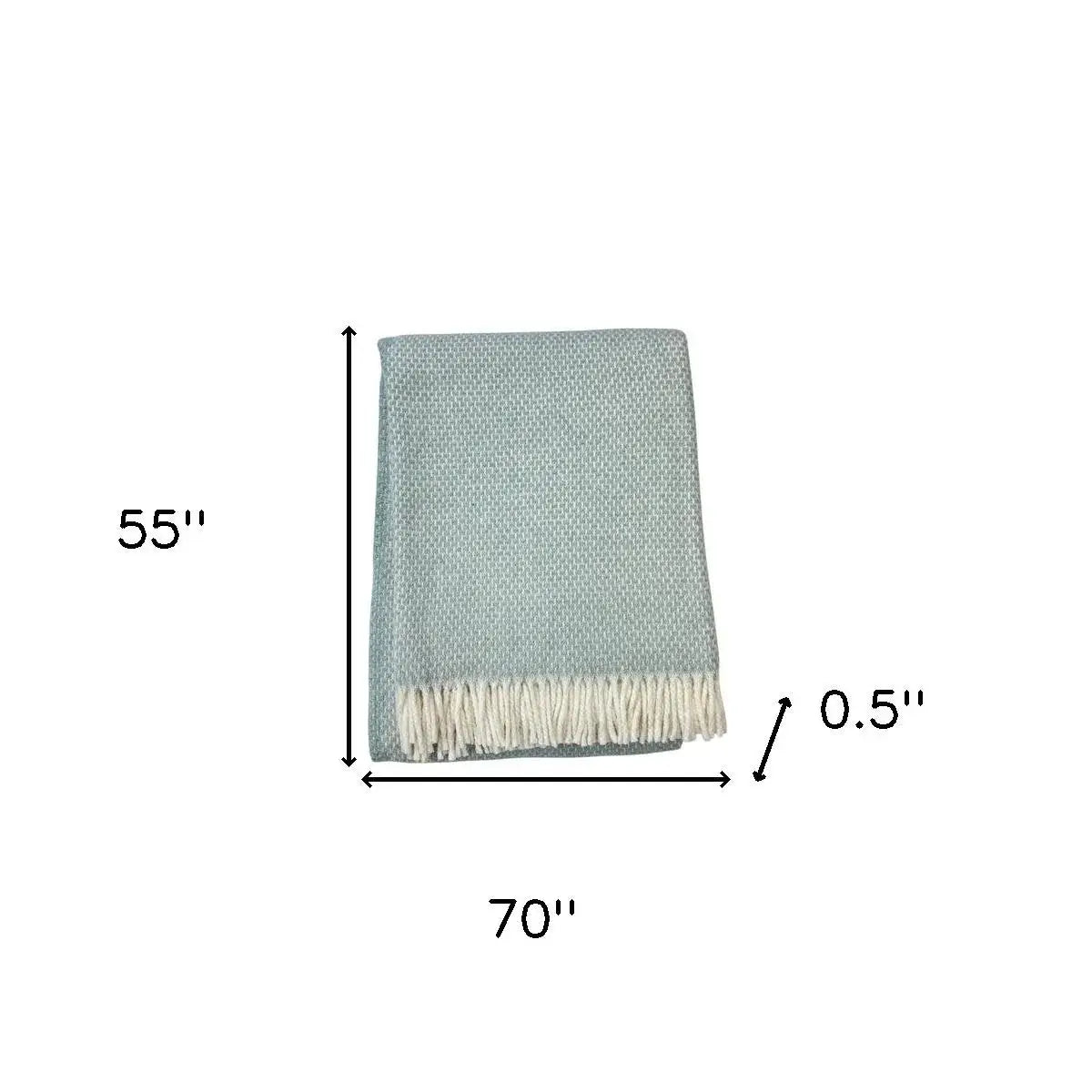 Soft Sky Blue Links Pattern Throw Blanket - Homeroots - Flyclothing LLC