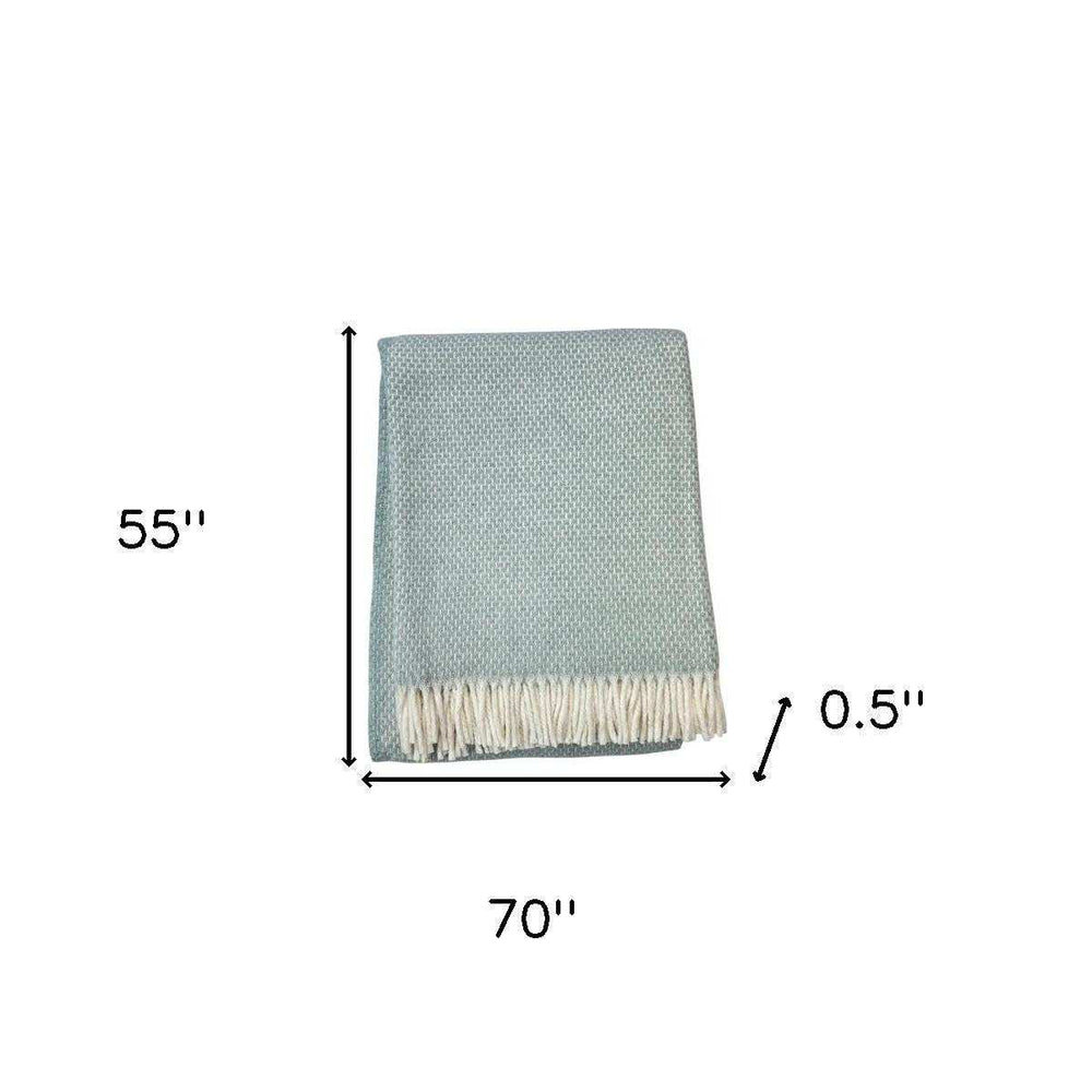 Soft Sky Blue Links Pattern Throw Blanket - Homeroots - Flyclothing LLC