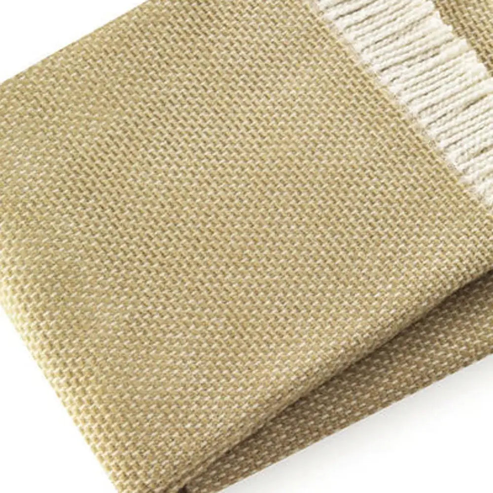 Soft Yellow Stone Links Pattern Throw Blanket - Homeroots - Flyclothing LLC