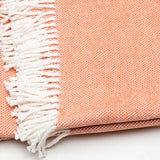 Coral Mini Dot Fringed Throw Blanket - Homeroots