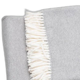 Light Gray Mini Dot Fringed Throw Blanket - Homeroots - Flyclothing LLC