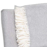 Light Gray Mini Dot Fringed Throw Blanket - Homeroots - Flyclothing LLC
