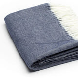 Navy Blue Soft Acrylic Herringbone Throw Blanket - Homeroots - Flyclothing LLC