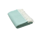 Green Woven Acrylic Herringbone Plush Reversable Throw - Homeroots
