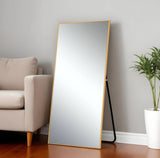 71" Gold Metal Framed Standing Mirror - Homeroots