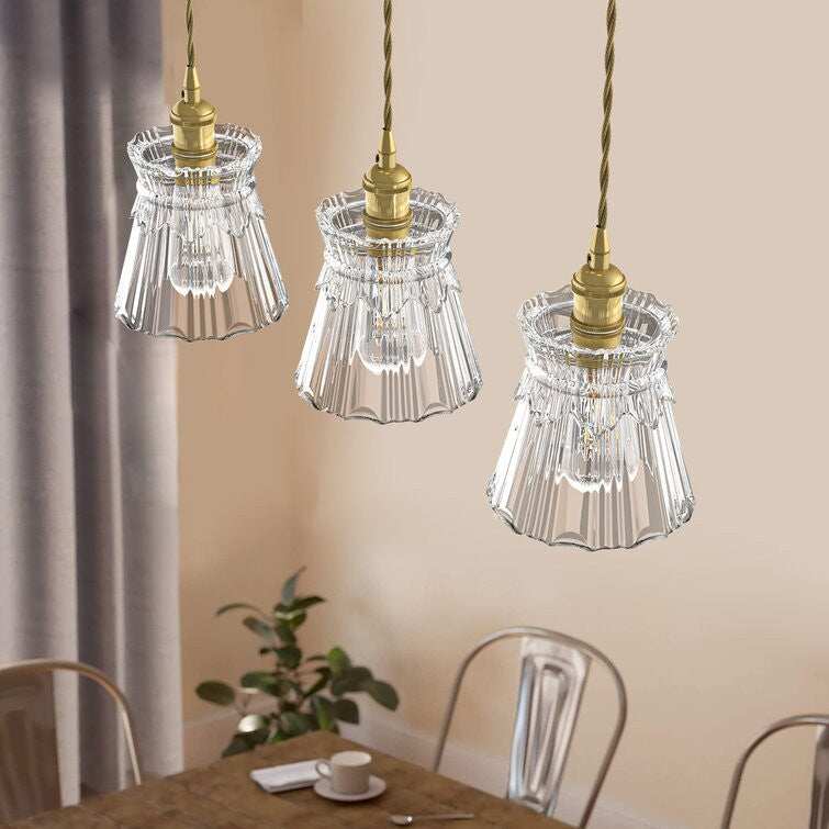 Kitchen Island Cylinder Glass Edison Bulb Dimmable Ceiling Light With Clear Shades - Homeroots - Flyclothing LLC