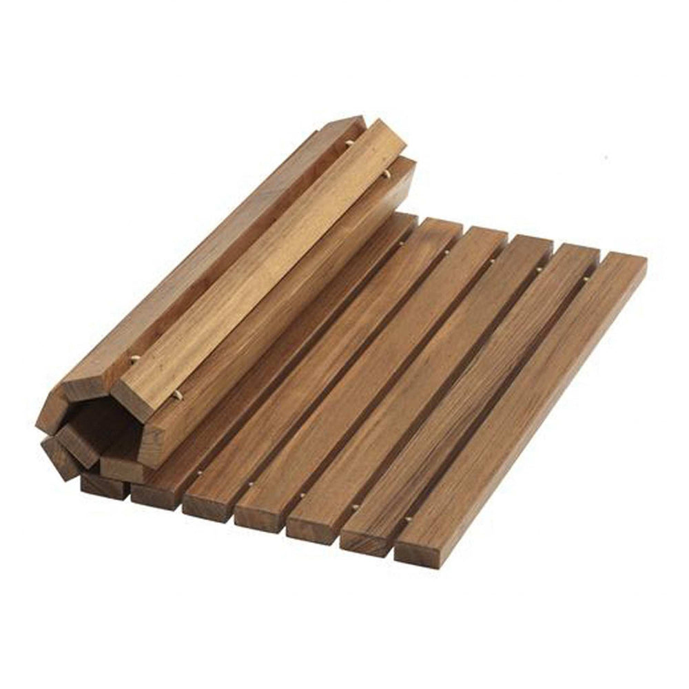 Designer Roll Up Genuine Teak 2' x 3' Mat - Homeroots - Flyclothing LLC