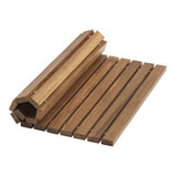 Designer Roll Up Genuine Teak 2' x 3' Mat - Homeroots