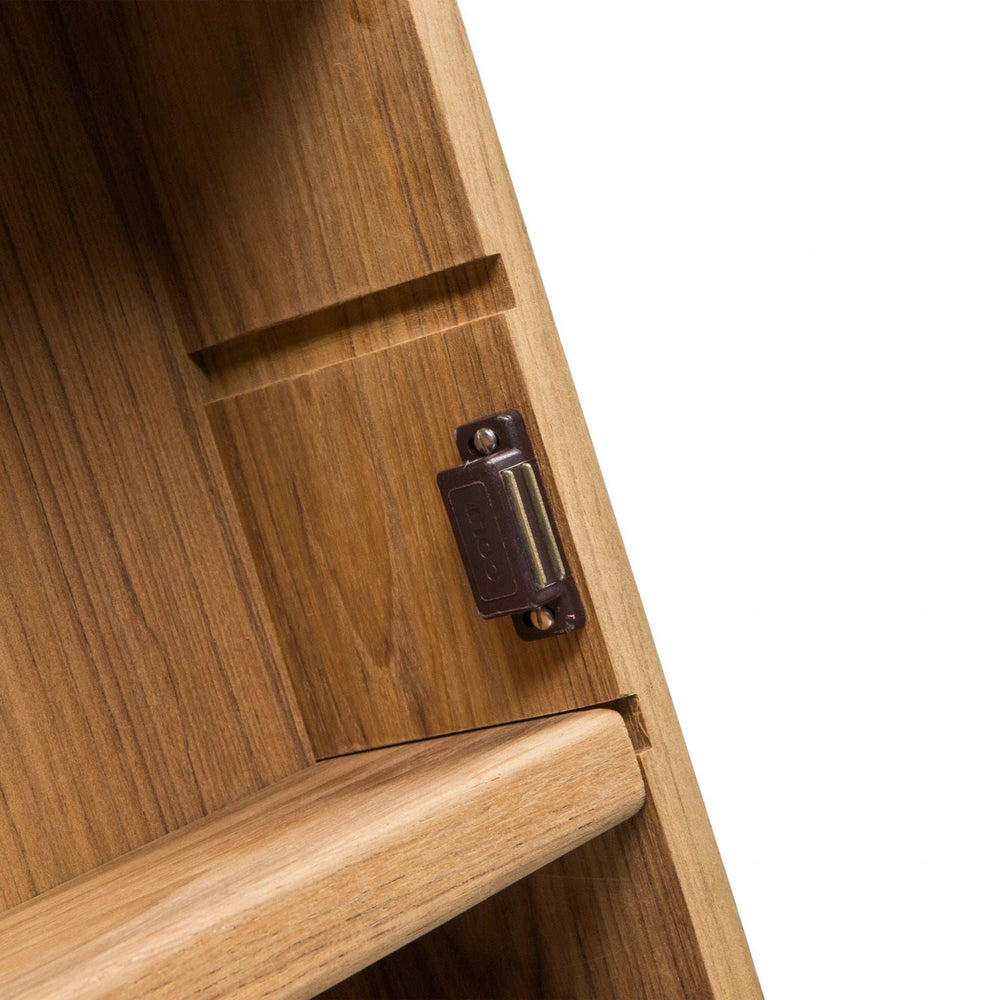 Traditional Solid Teak Hanging Mirrored Medicine Cabinet - Homeroots - Flyclothing LLC