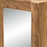 Traditional Solid Teak Hanging Mirrored Medicine Cabinet - Homeroots - Flyclothing LLC