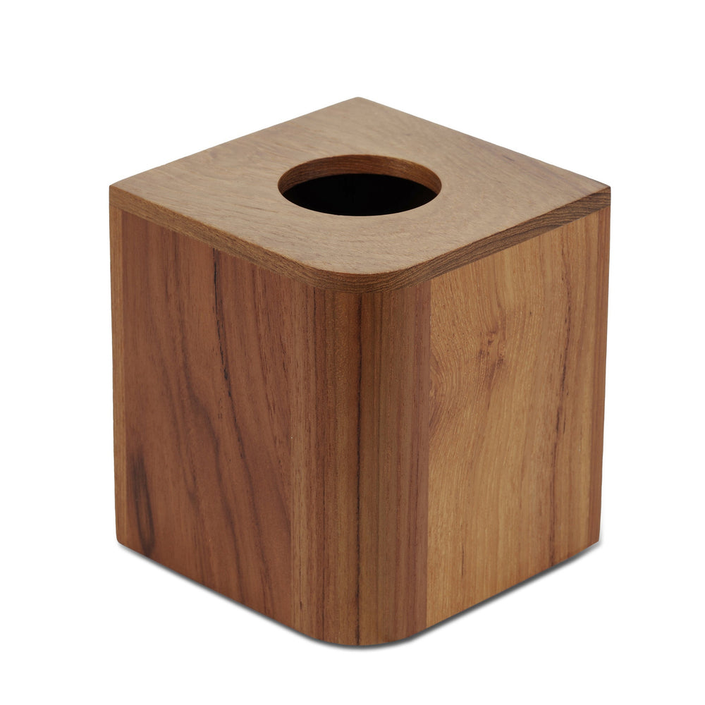 Designer Genuine Teak Tissue Box Cover - Homeroots
