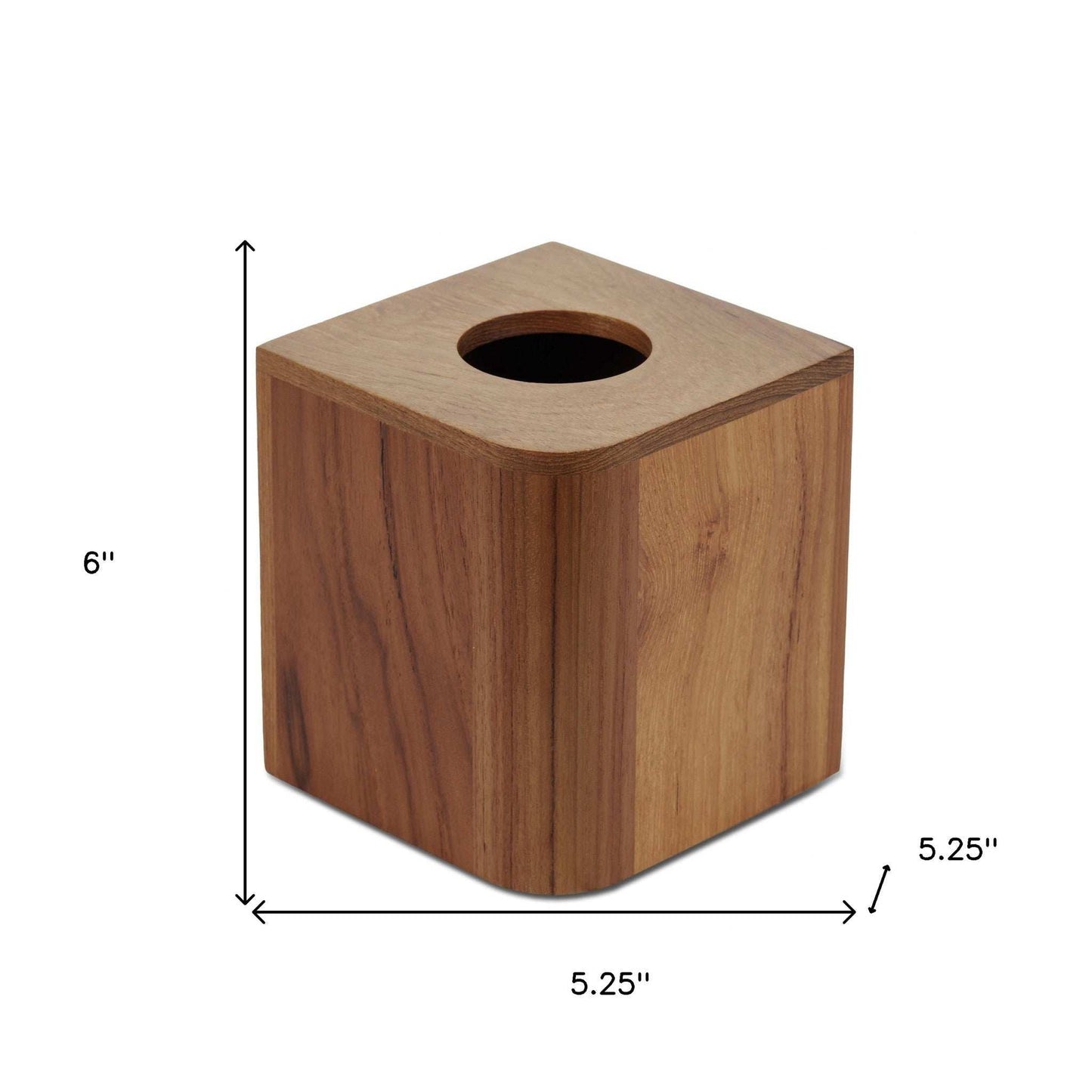 Designer Genuine Teak Tissue Box Cover - Homeroots - Flyclothing LLC