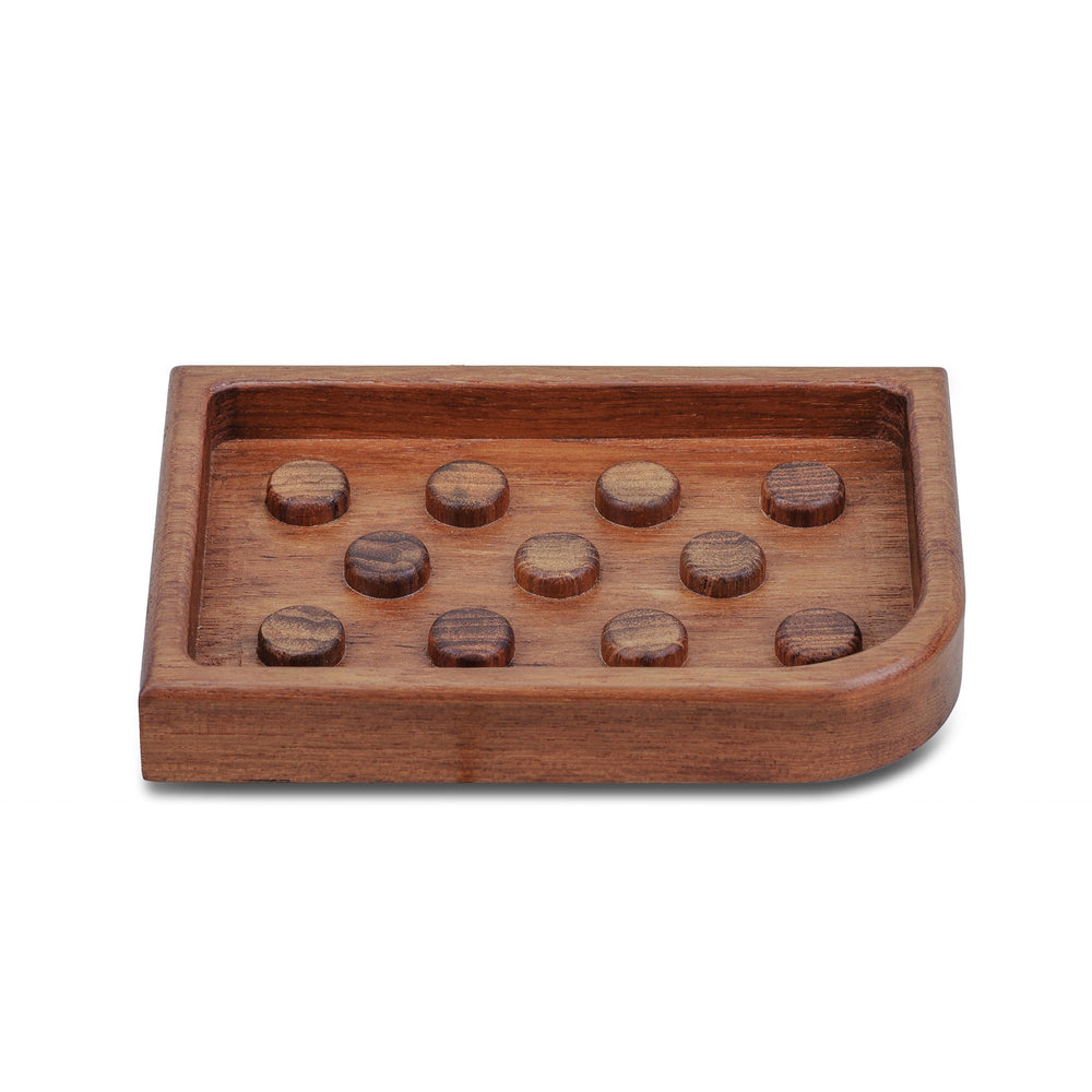 Designer Genuine Teak Soap Dish - Homeroots