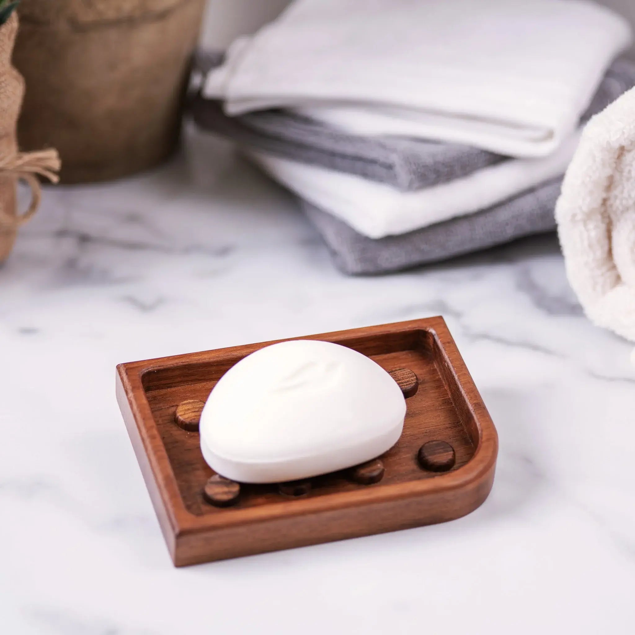 Designer Genuine Teak Soap Dish - Homeroots - Flyclothing LLC