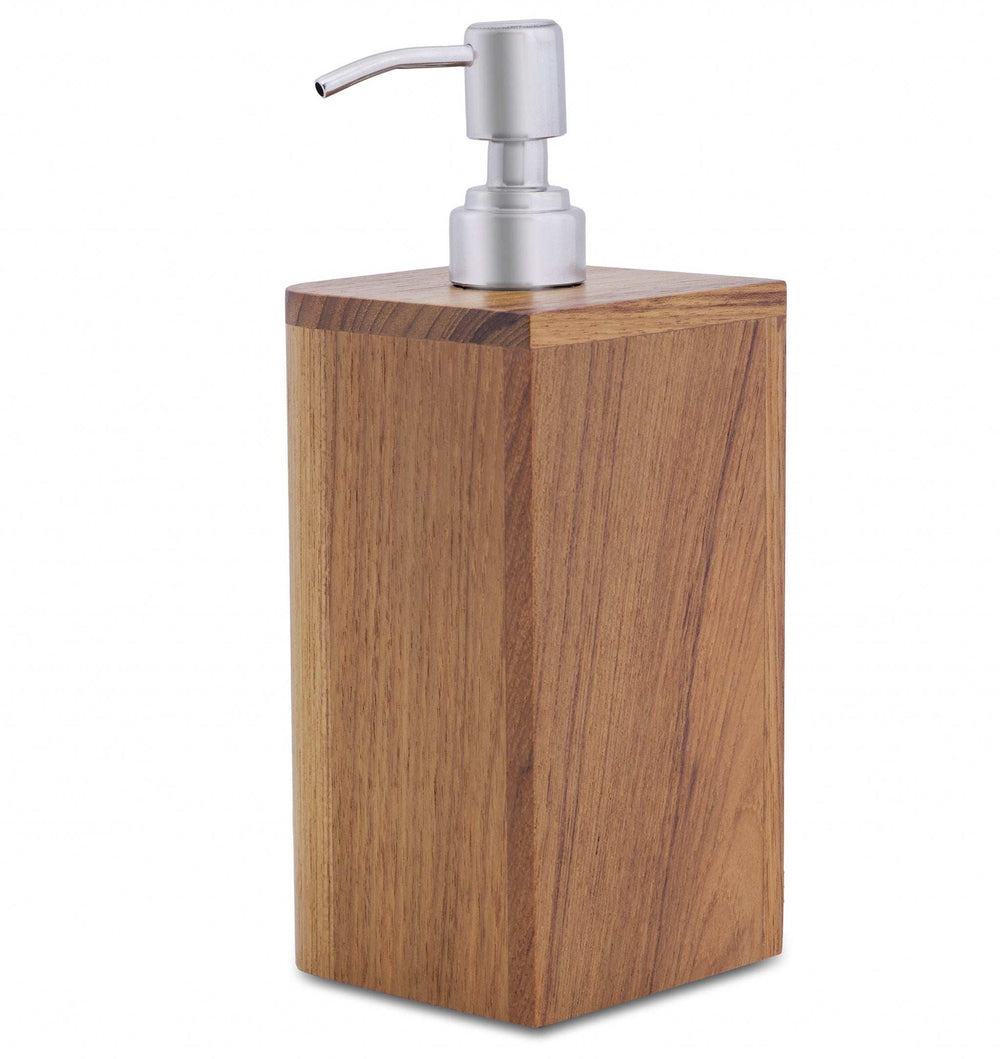 Designer Genuine Teak Soap Dispenser - Homeroots - Flyclothing LLC