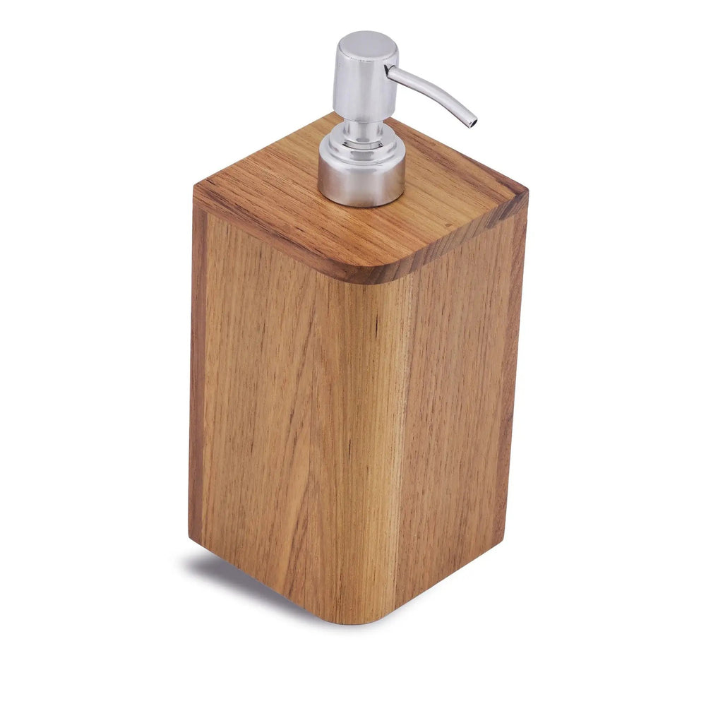 Designer Genuine Teak Soap Dispenser - Homeroots