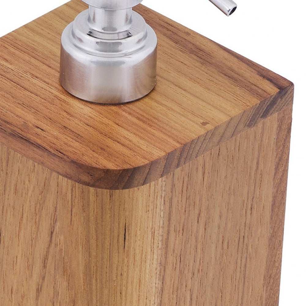 Designer Genuine Teak Soap Dispenser - Homeroots - Flyclothing LLC