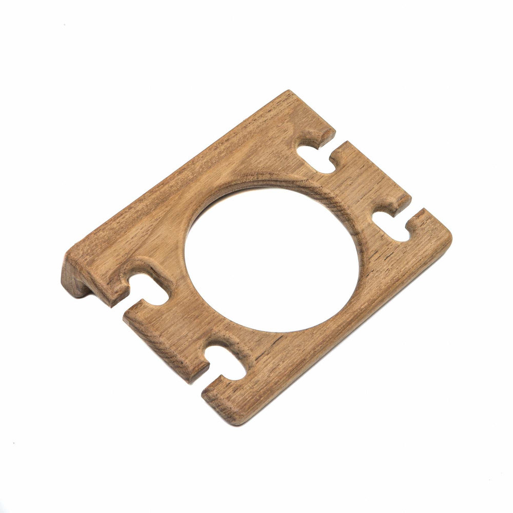 Traditional Solid Teak Wall Mount Cup and Toothbrush Holder - Homeroots - Flyclothing LLC