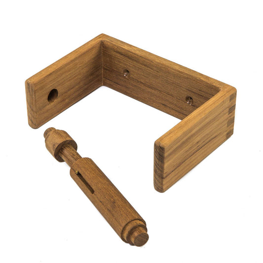 Traditional Solid Teak Wall Mount Toilet Paper Holder - Homeroots - Flyclothing LLC
