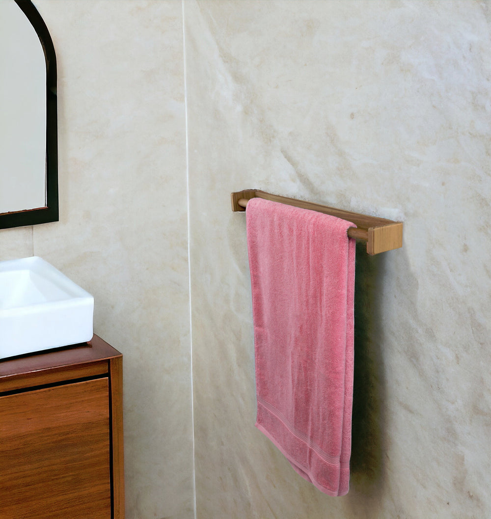 22" Traditional Solid Teak Towel Bar - Homeroots