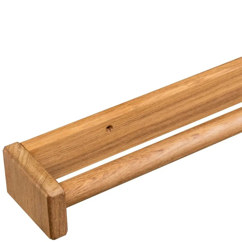 16" Traditional Solid Teak Towel Bar - Homeroots - Flyclothing LLC