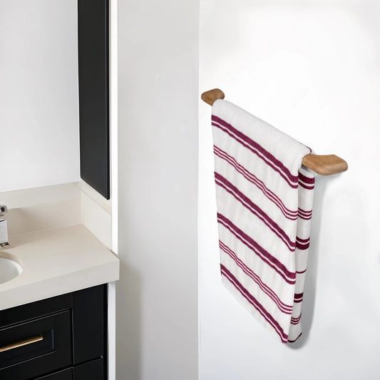 23" Traditional Solid Teak Towel Bar - Homeroots