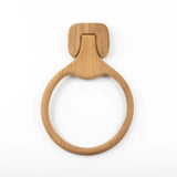 Natural Solid Teak Wood Wall Mount Towel Ring - Homeroots - Flyclothing LLC