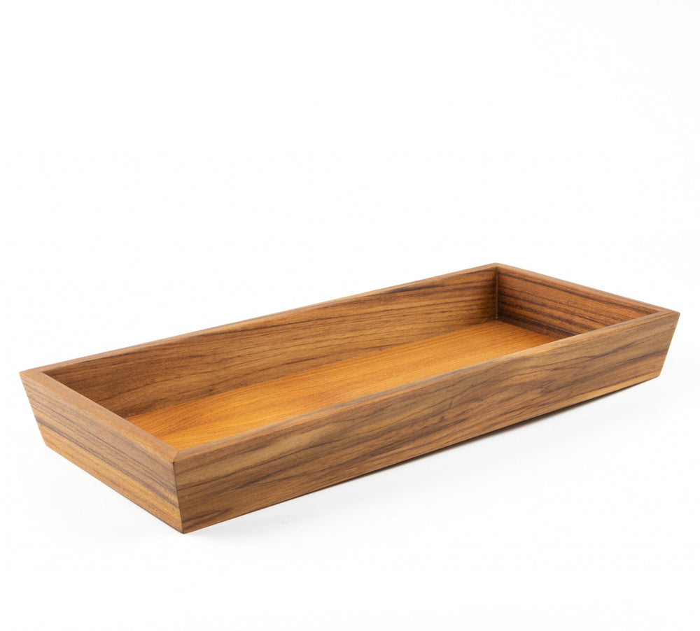 15" Brown Solid Teak Vanity Tray - Homeroots - Flyclothing LLC