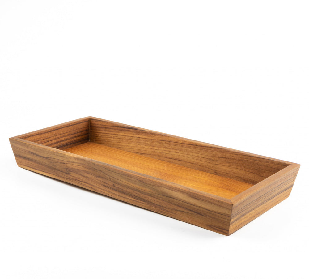 15" Brown Solid Teak Vanity Tray - Homeroots - Flyclothing LLC