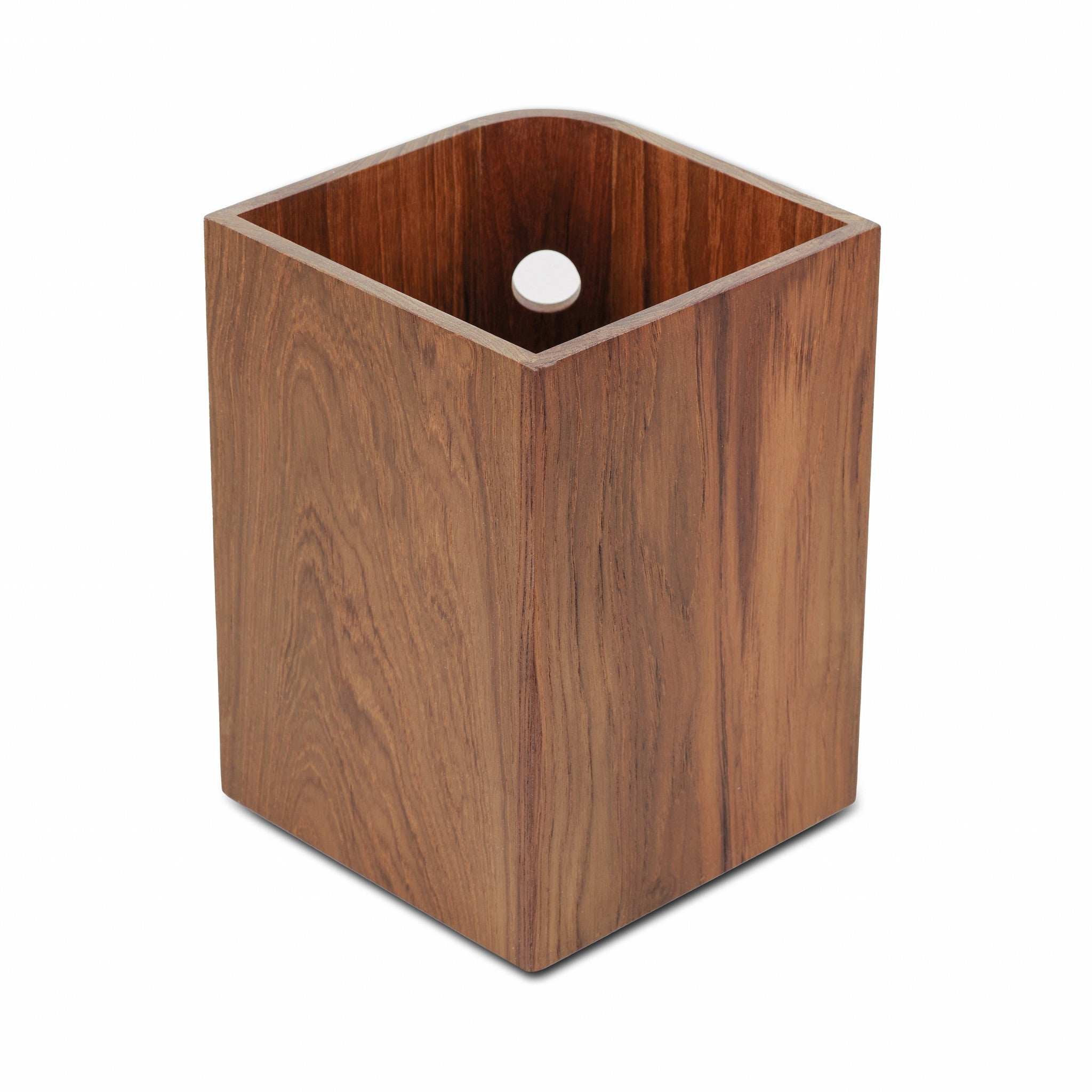 Designer Genuine Teak Waste Basket - Homeroots - Flyclothing LLC