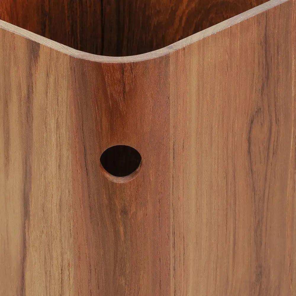 Designer Genuine Teak Waste Basket - Homeroots - Flyclothing LLC