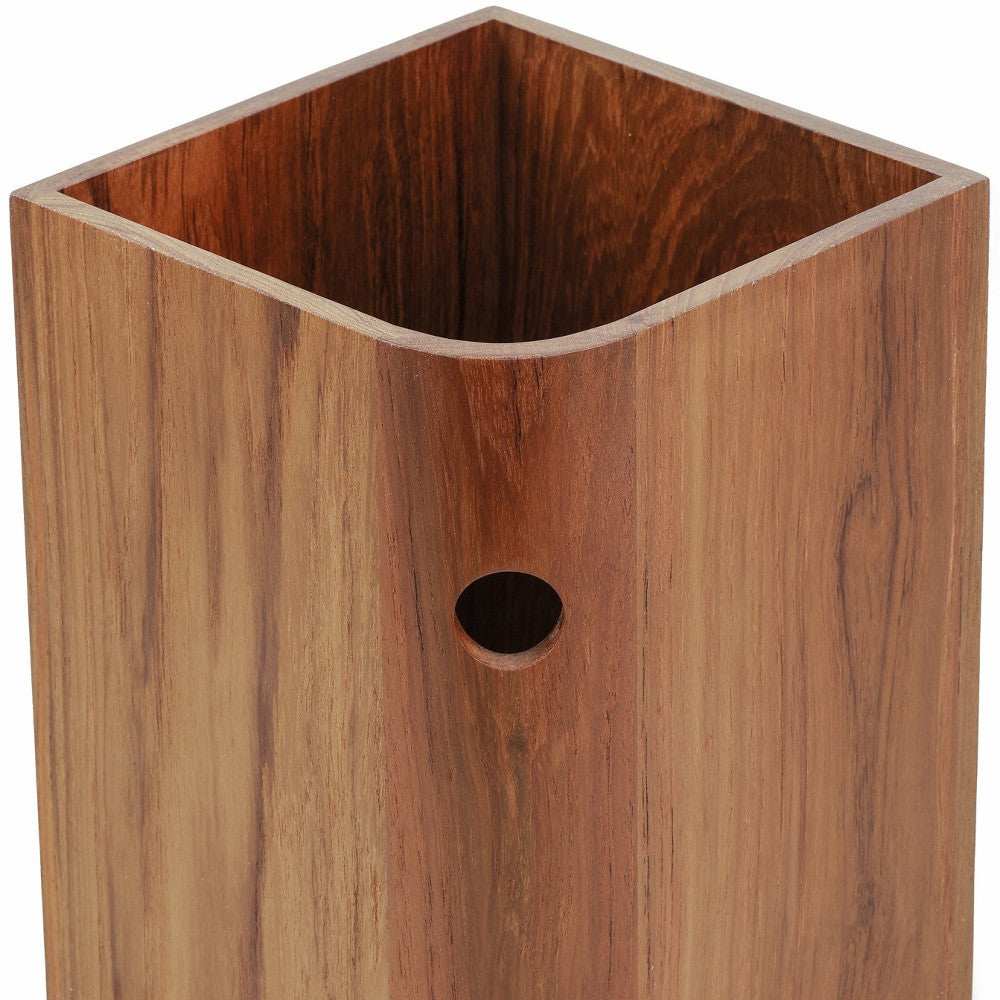 Designer Genuine Teak Waste Basket - Homeroots - Flyclothing LLC