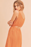 Aemi + Co Side Slit Round Neck Sleeveless Tank Dress - Trendsi