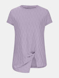 Full Size Round Neck Short Sleeve T-Shirt - Trendsi - Flyclothing LLC