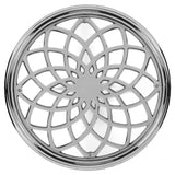 26" Silver Aluminum Open Lattice Round Top End Table - Homeroots - Flyclothing LLC