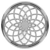 26" Silver Aluminum Open Lattice Round Top End Table - Homeroots - Flyclothing LLC
