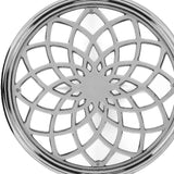 26" Silver Aluminum Open Lattice Round Top End Table - Homeroots - Flyclothing LLC