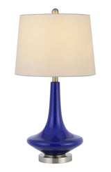 Set Of Two 26" Silver Metal Two Light Bedside Table Lamps With White Globe Shade - Homeroots - Flyclothing LLC
