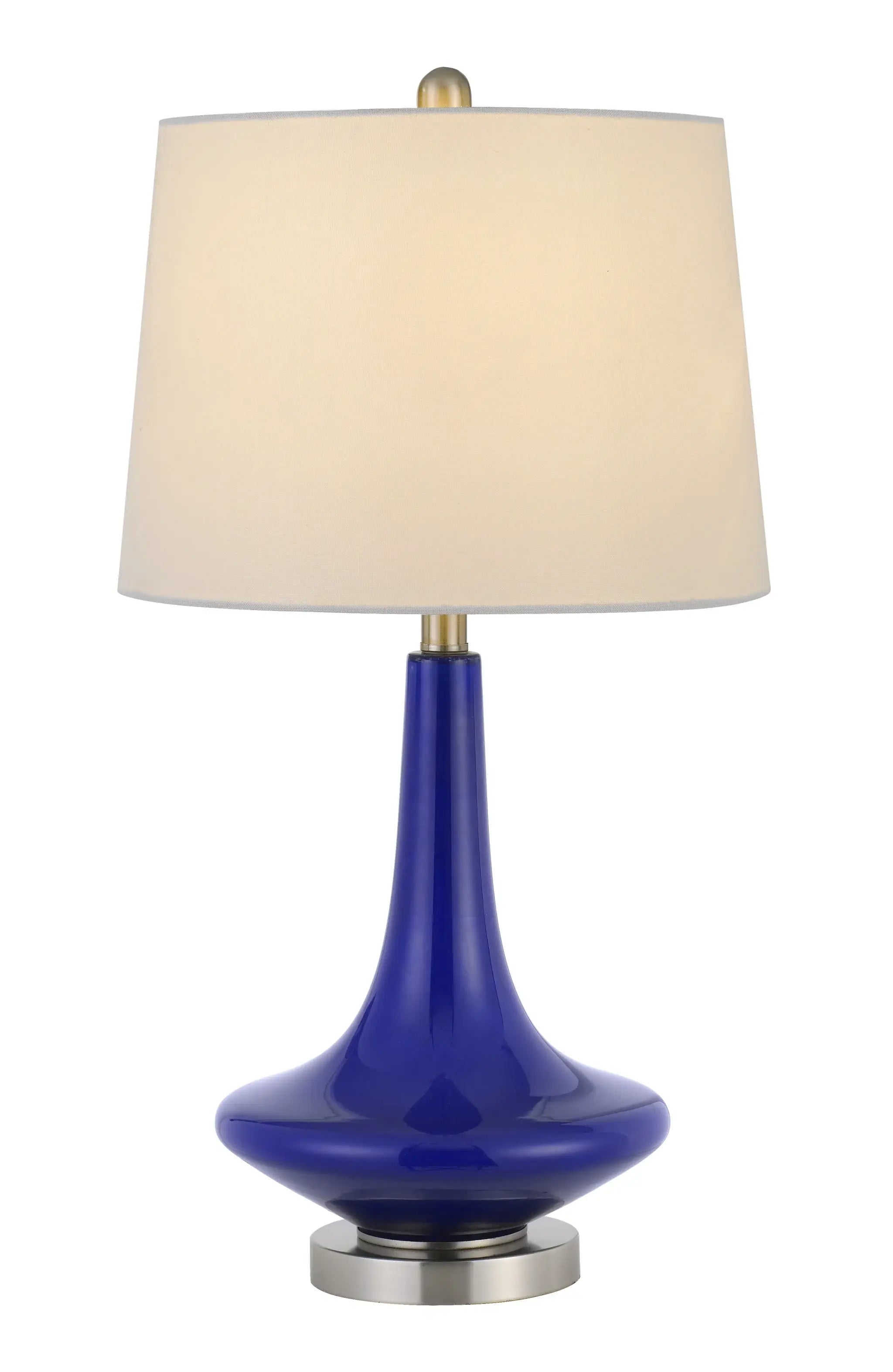 Set Of Two 26" Silver Metal Two Light Bedside Table Lamps With White Globe Shade - Homeroots - Flyclothing LLC