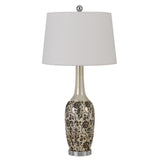 Set Of Two 30" Silver Metal Two Light Bedside Table Lamps With White Globe Shade - Homeroots - Flyclothing LLC